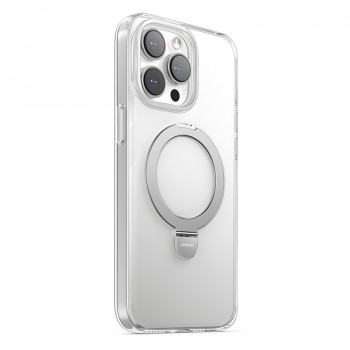 Telefoniümbris Joyroom JR-BP004 Magnetic Protective Phone Case With Holder Apple iPhone 15 Pro Max läbipaistev