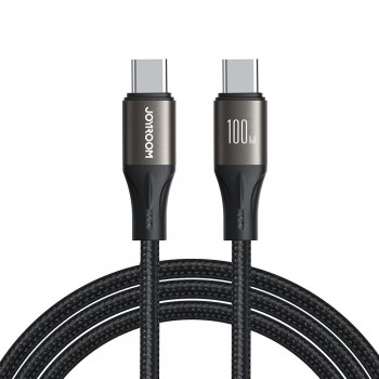 USB kabelis Joyroom SA25-CC5 USB-C to USB-C 100W 1.2m melns