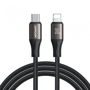 USB kabelis Joyroom SA25-CL3 USB-C to Lightning 30W 1.2m melns