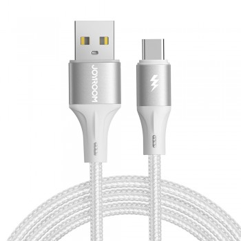 USB kabelis Joyroom SA25-AC3 USB to USB-C 3A 1.2m balts