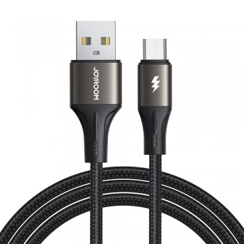 USB kabelis Joyroom SA25-AM3 USB to MicroUSB 3A 1.2m melns