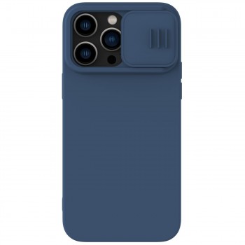 Maciņš Nillkin CamShield Silky Silicone Apple iPhone 15 Pro Max tumši zils