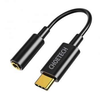 Parveidotājs Choetech AUX003 USB-C to 3.5mm melns