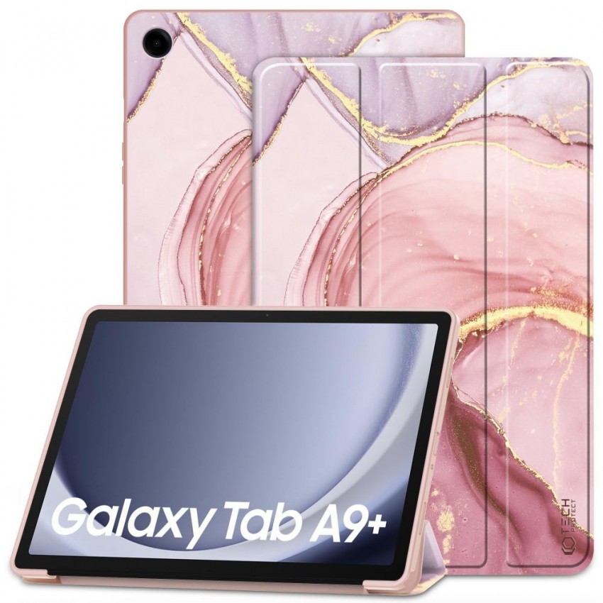 Maciņš Tech-Protect SmartCase Samsung X210/X215/X216 Tab A9 Plus 11.0 marble