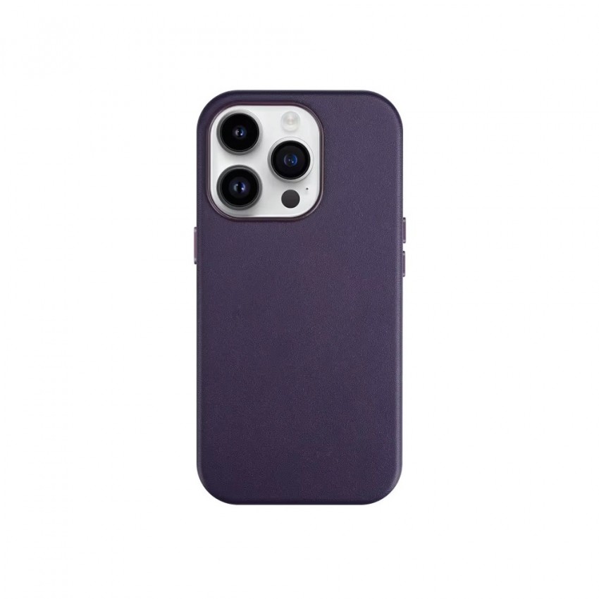 Maciņš Mag Leather Case Apple iPhone 12/12 Pro tumši violets