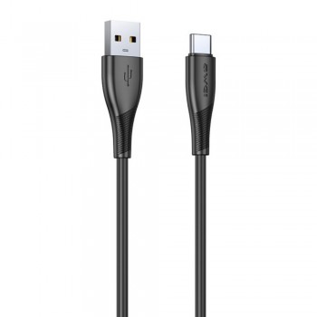 USB kabelis Awei CL-182T USB to USB-C 1.0m melns