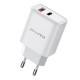 Lādētājs Awei PD81-EU 22.5W USB-A/USB-C balts