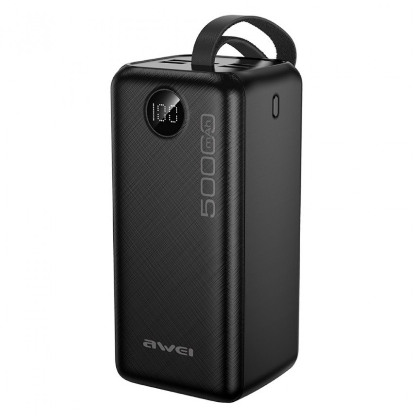 Arejais-akumulators Power Bank Awei P36K 5V/2A 50000mAh melns