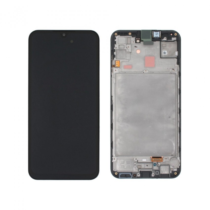 Displejs Samsung A155 A15 4G/A156 A15 5G ar skārienjūtīgo paneli ar rami oriģināls Black (service pack)