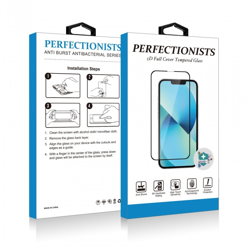 LCD aizsargstikls 3D Perfectionists Apple iPhone 16 melns