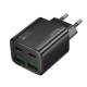 Lādētājs Hoco N56 2xUSB-C/2xUSB-A PD30W melns