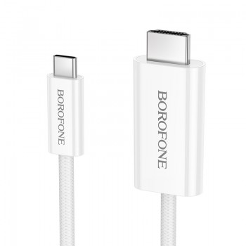 Cable Borofone DH10 USB-C to HDMI 1.8m white