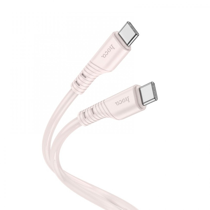 USB kabelis Hoco X97 60W USB-C to USB-C 1.0m balts