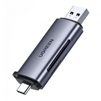 Mälukaardilugeja Ugreen CM185 USB-A 3.0/USB-C 3.1 to TF/SD (50706) hall