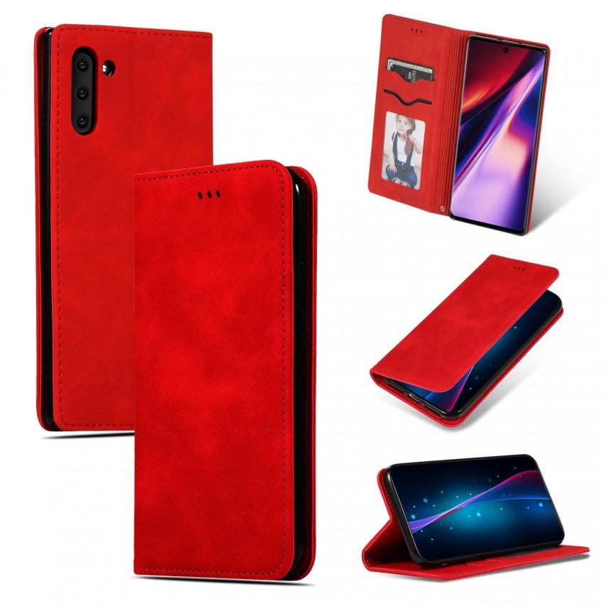 Maciņš Business Style Xiaomi Redmi 14C/Redmi A4/Poco C75 sarkans