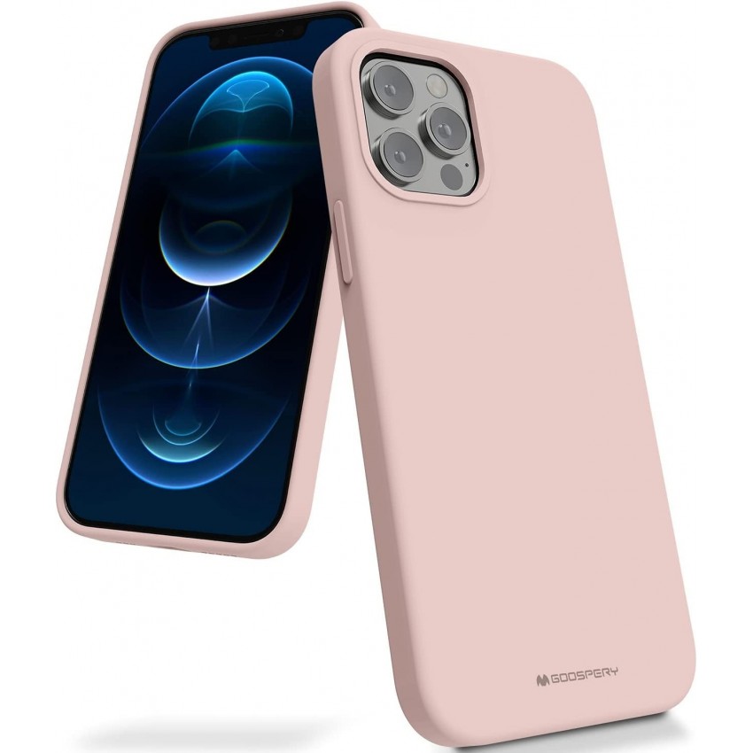 Maciņš Mercury Silicone Case Apple iPhone 16 Pro Max rozā smilšu krāsa