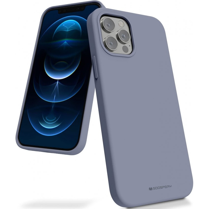 Maciņš Mercury Silicone Case Apple iPhone 16 Pro Max lavandas pelēka