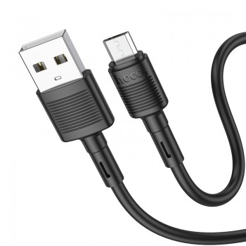 USB kabelis Hoco X83 USB-A to MicroUSB 1.0m melns