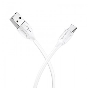 Laadimisjuhe Borofone BX19 USB-A to USB-C 1.0m valge