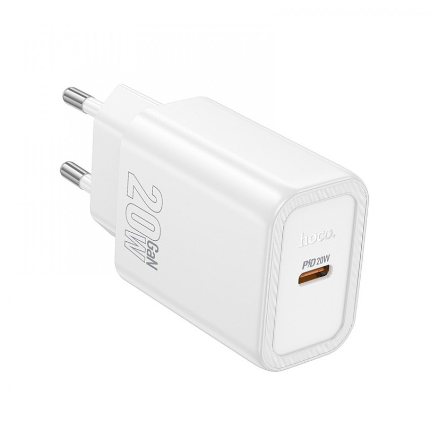Laadija Hoco N60 20W GaN USB-C valge