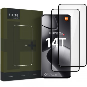 LCD aizsargstikls Hofi Glass Pro+ 2-Pack Xiaomi 14T/14T Pro melns