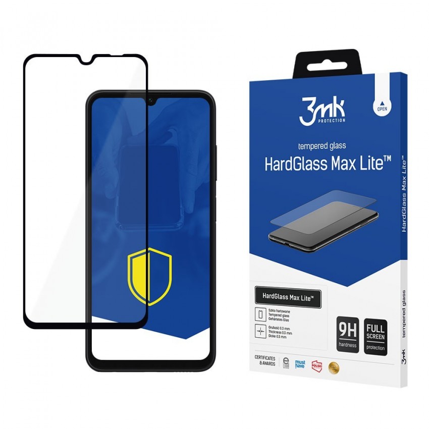 LCD aizsargstikls 3mk Hard Glass Max Lite Xiaomi 14T melns