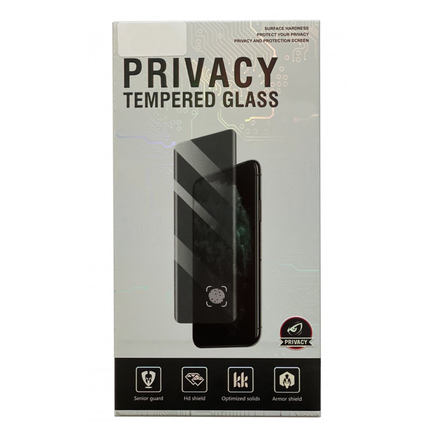 LCD aizsargstikls Full Privacy Samsung S721 S24 FE melns