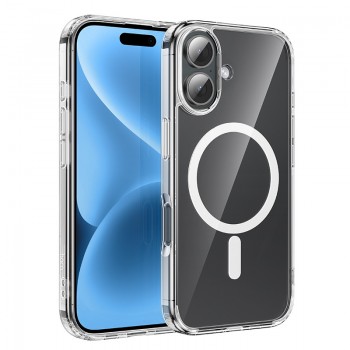 Maciņš Hoco Magnetic Airbag Anti-Fall Protective Shell Apple iPhone 16 caurspīdīgs