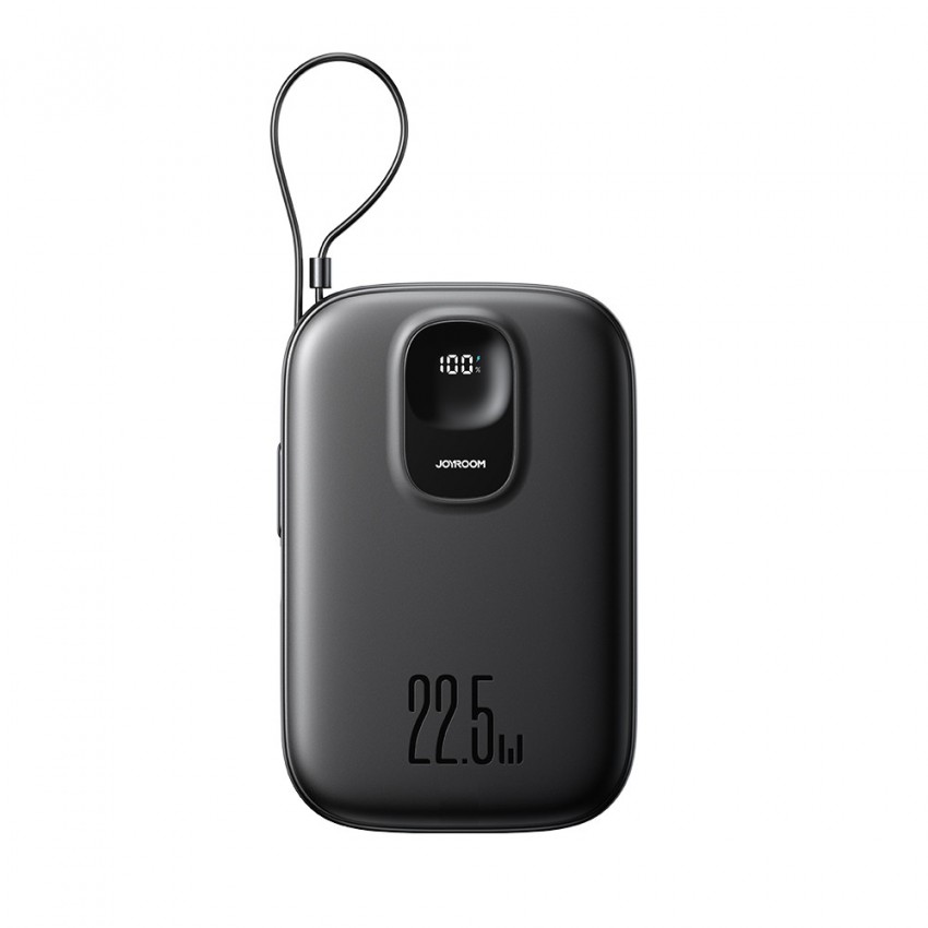 Arejais-akumulators Power Bank Joyroom JR-PBF18 22.5W with Lightning cable 10000mAh melns