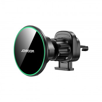 Magnētiskais auto lādētājs-turētājs Joyroom JR-ZS412 Qi2 MagSafe 15W melns