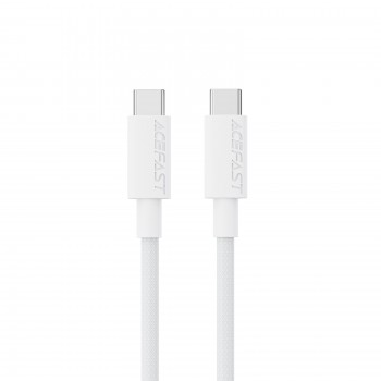 USB kabelis Acefast C18-03 60W USB-C to USB-C 1.2m balts