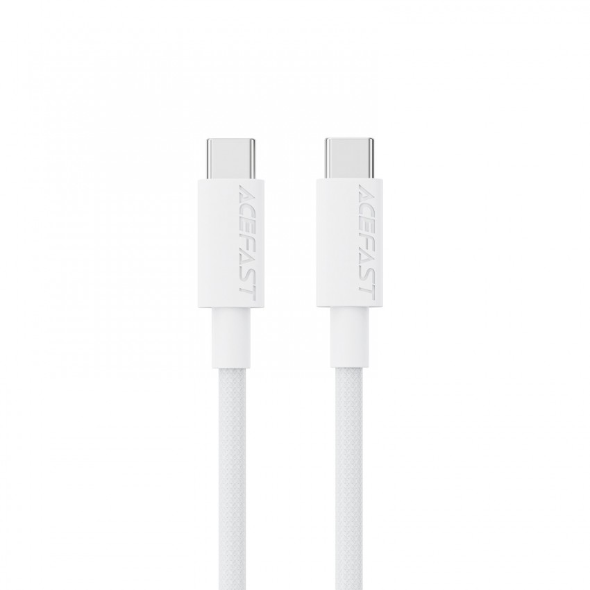 USB kabelis Acefast C18-03 60W USB-C to USB-C 1.2m balts