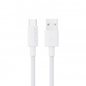USB kabelis Acefast C18-04 USB-A to USB-C 1.2m balts