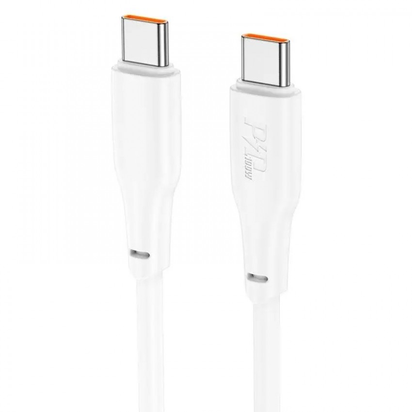 Laadimisjuhe Hoco X93 100W USB-C to USB-C 2.0m valge