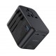 Universāls ceļojumu lādētājs Choetech PD5009 65W 2xUSB-C/USB-A melns