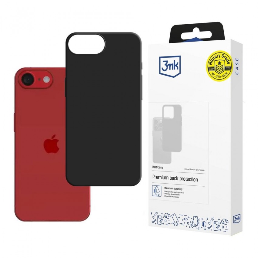 Maciņš 3mk Matt Case Apple iPhone 16e melns