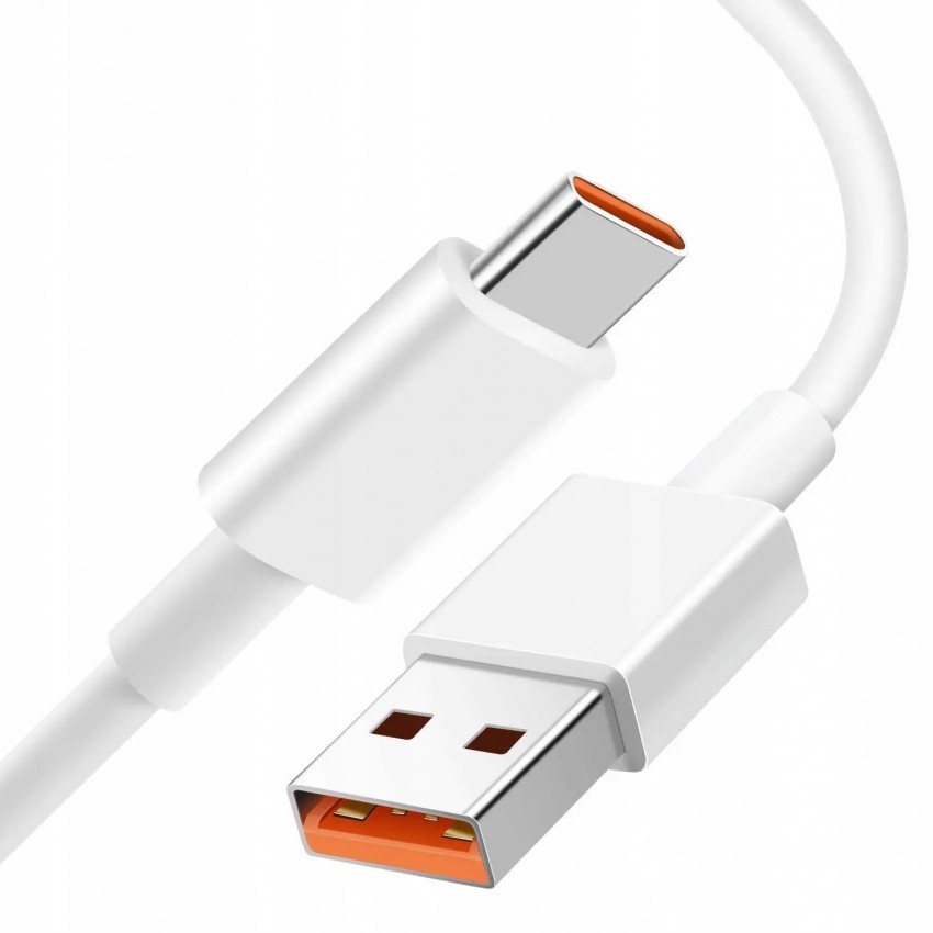 USB kabelis Xiaomi USB-A to USB-C 6A 1.0m balts