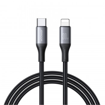 USB kabelis Joyroom S-A28 USB-C to Lightning 30W 2.0m melns