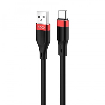 USB kabelis Hoco U72 Type-C 1.2m silikons melns