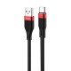 USB kabelis Hoco U72 Type-C 1.2m silikons melns
