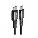 USB kabelis Acefast C1-03 60W USB-C to USB-C 1.2m melns