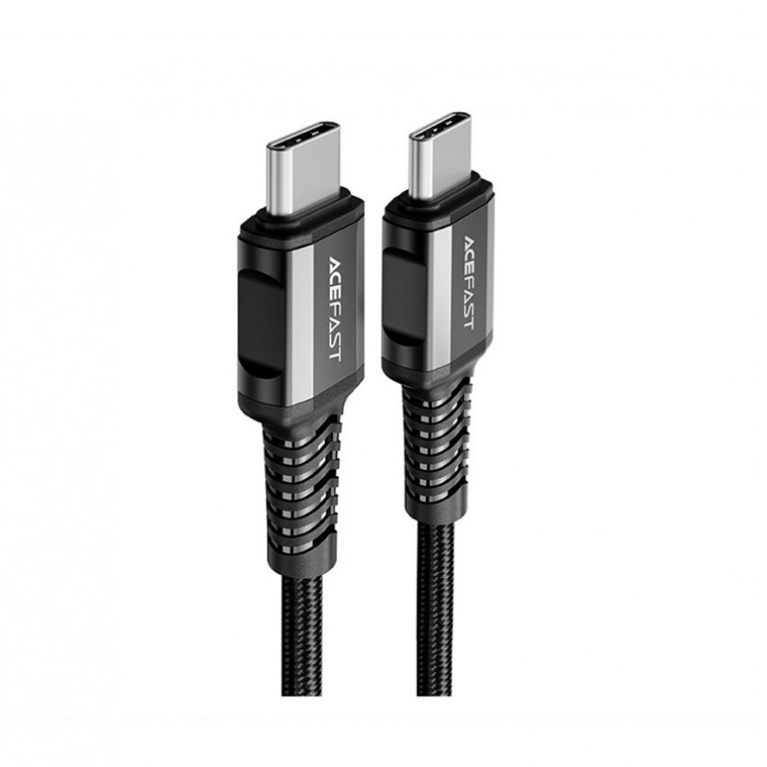 USB kabelis Acefast C1-03 60W USB-C to USB-C 1.2m melns