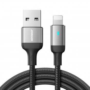 USB kabelis Joyroom S-UL012A10 USB to Lightning 2.4A 2.0m melns