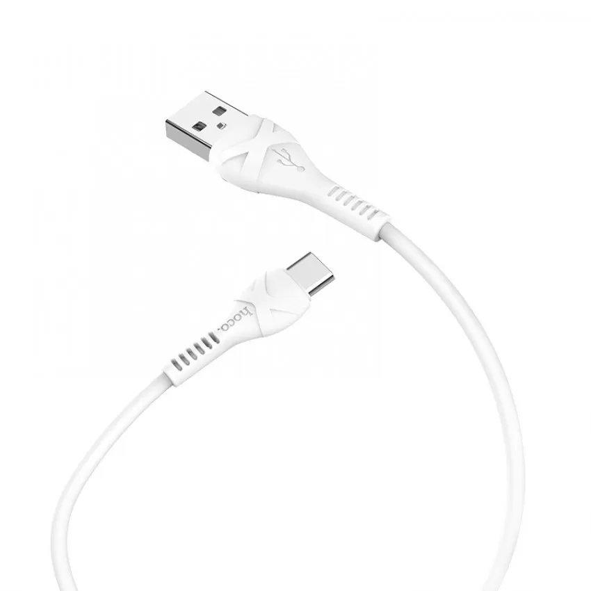 USB kabelis Hoco X37 Cool Power Type-C 1.0m balts