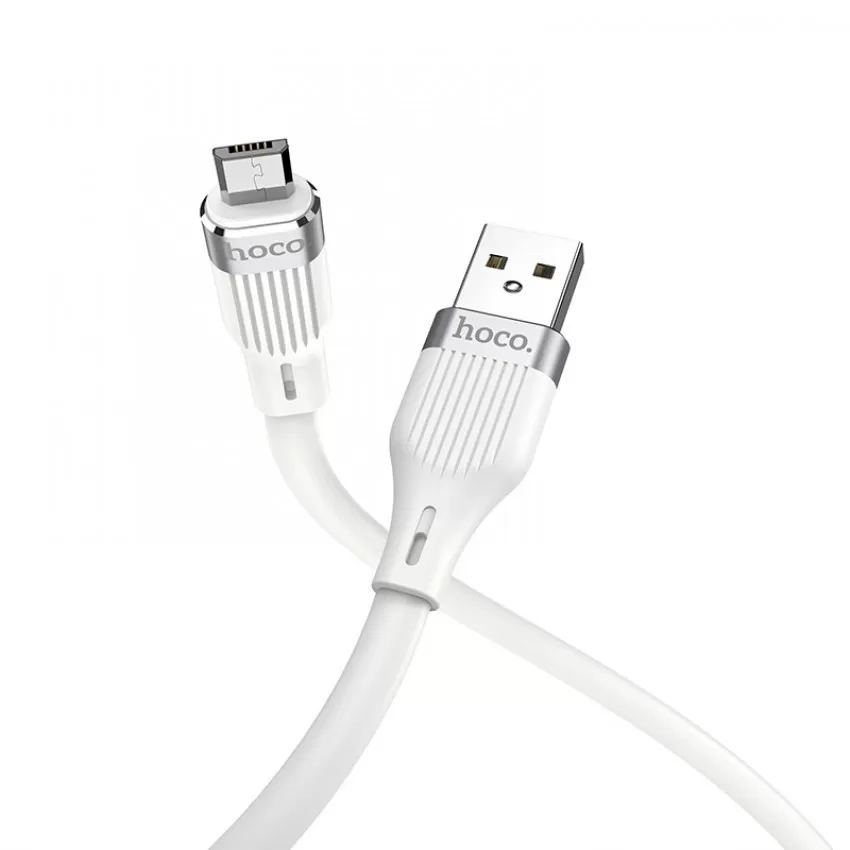 USB kabelis Hoco U72 Type-C 1.2m silikons balts