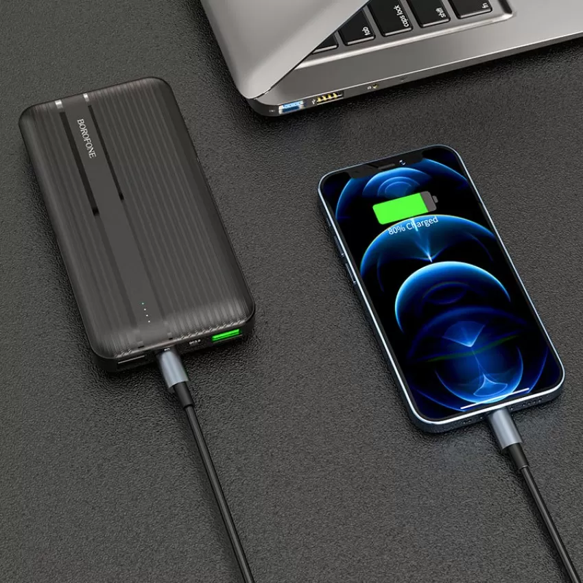 Arejais-akumulators Power Bank Borofone BJ9 Type-C PD+Quick Charge 3.0 (3A) 10000mAh melna
