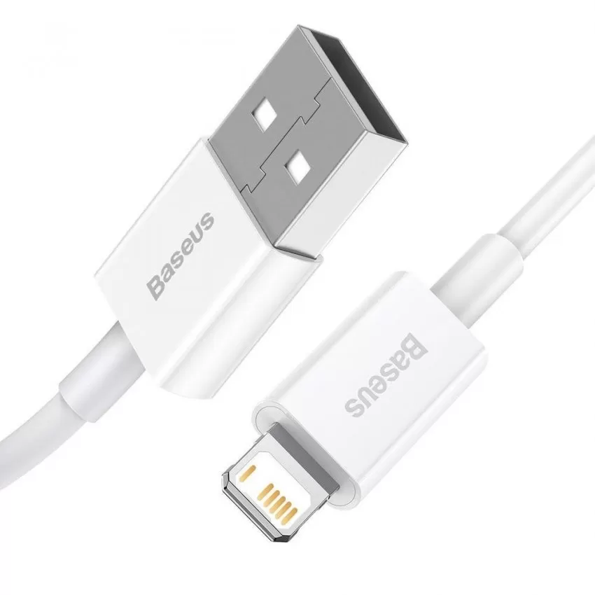 USB kabelis Baseus Superior no USB uz Lightning 2.4A 1.5m balts CALYS-B02