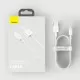USB kabelis Baseus Superior no USB uz Lightning 2.4A 1.5m balts CALYS-B02