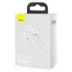 USB kabelis Baseus Superior no USB uz Type-C 66W 1.0m balts CATYS-02