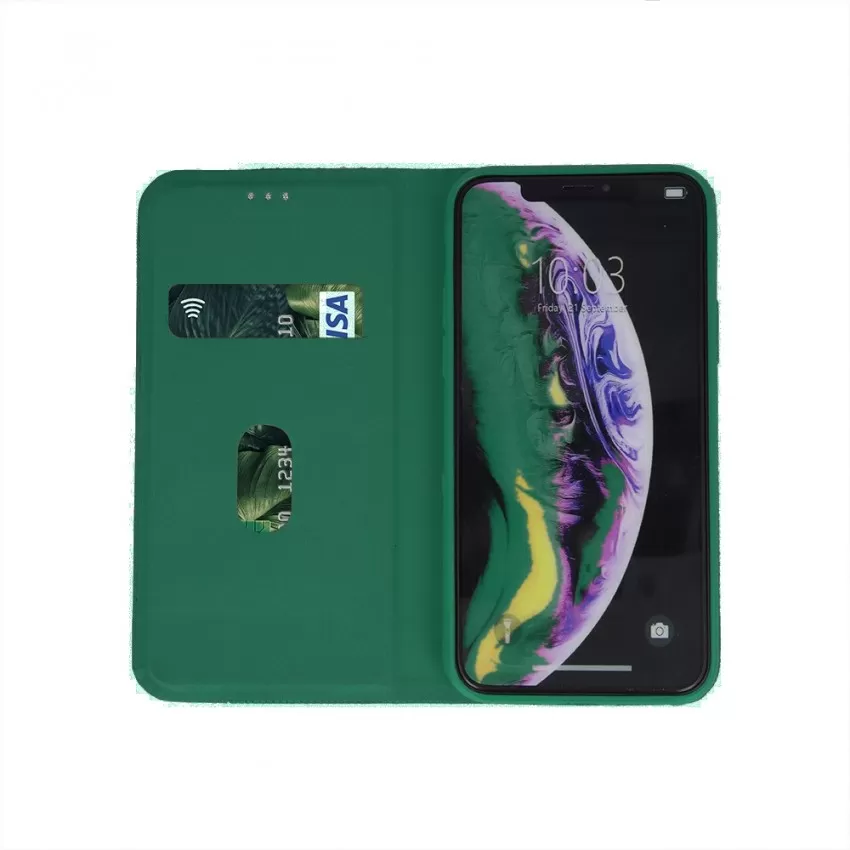 Maciņš Smart Senso Samsung A525 A52 4G/A526 A52 5G/A528 A52s 5G tumši zaļa